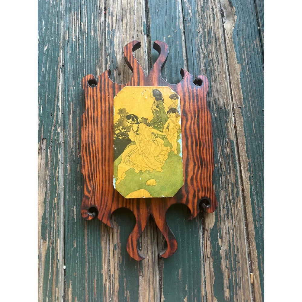 Vintage Creative Woodworks by Debbi Wooden Wall Plaque Decoupage Art Los Angeles